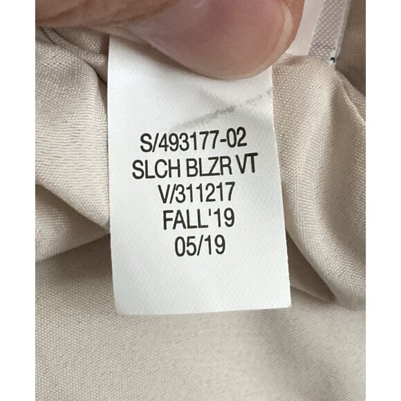 Banana Republic Slouchy Velvet Blazer Jacket 10 Gold Burnished Marshmallow - Picture 8 of 9